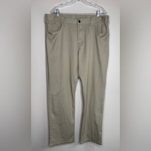Carhartt Men's Force Relaxed Fit Elastic Back Khaki Tan Pants Size 38 X 34